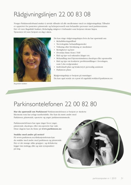 Last ned nr 1, 2010 - Norges Parkinsonforbund