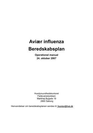 AI beredskabsplan 2007 - Fødevarestyrelsen