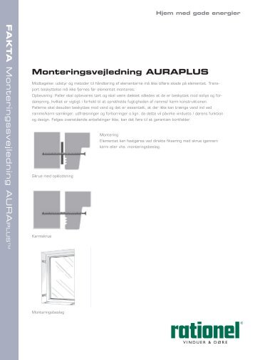 Monteringsvejledning AURAPLUS.indd - Rationel