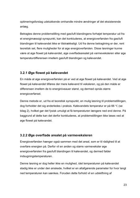 Gas/luft temperaturens indvirkning på en gasmotor - Aarhus ...