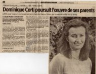 Dominique Corti poursuit l'œuvre de ses parents - Fondazione Corti