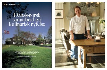 Dansk-norsk samarbeid gir kulinarisk nytelse - Lysebu