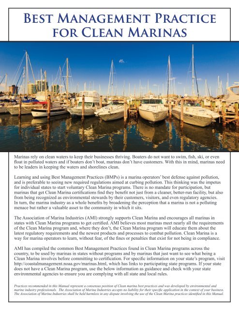 Download a copy of AMI's Clean Marina best management practices ...
