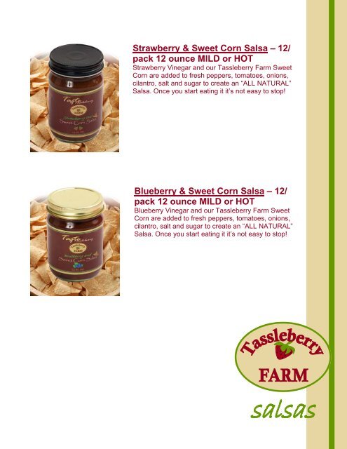 View Full Product Catalog HERE - Tassleberry Farms