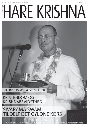 SIVARAMA SWAMI TILDELT DET GYLDNE KORS - ISKCON Danmark