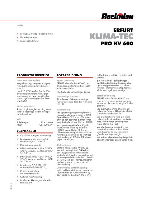 ERFURT-KlimaTec Pro KV 600 - Rockidan