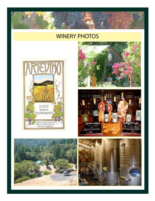 www.norcalvineyards.com Maple Creek Winery Estate