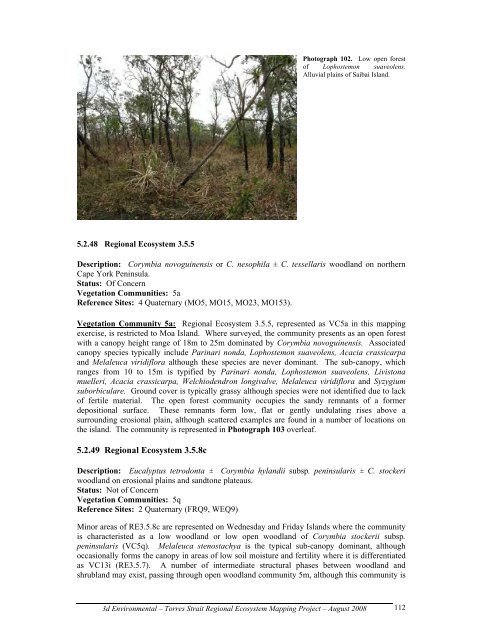 Appendix 2 - Vegetation Communities and Regional Ecosystems