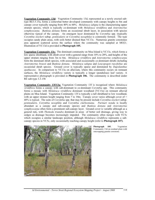 Appendix 2 - Vegetation Communities and Regional Ecosystems