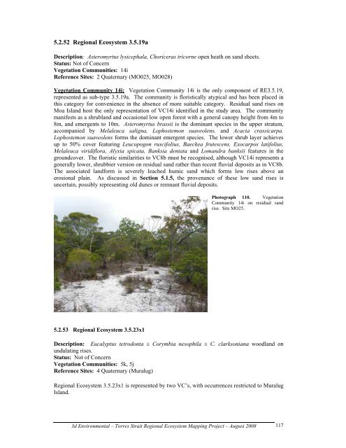 Appendix 2 - Vegetation Communities and Regional Ecosystems