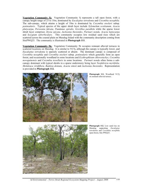 Appendix 2 - Vegetation Communities and Regional Ecosystems