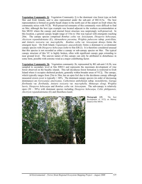 Appendix 2 - Vegetation Communities and Regional Ecosystems