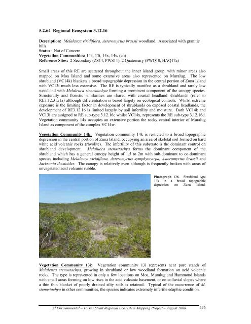 Appendix 2 - Vegetation Communities and Regional Ecosystems