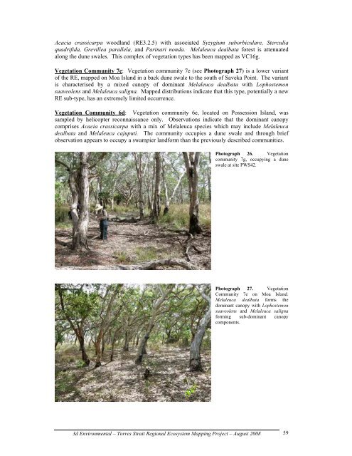 Appendix 2 - Vegetation Communities and Regional Ecosystems