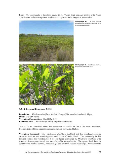 Appendix 2 - Vegetation Communities and Regional Ecosystems