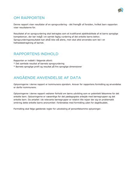 Barnets resultatrapport - Rambøll Sprog