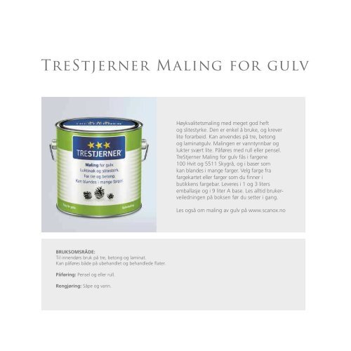 Gulv med stil - maling - Trestjerner