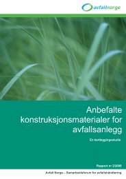 Avfall Norge rapport 2-2008 Anbefalte konstruksjonsmaterialer for ...