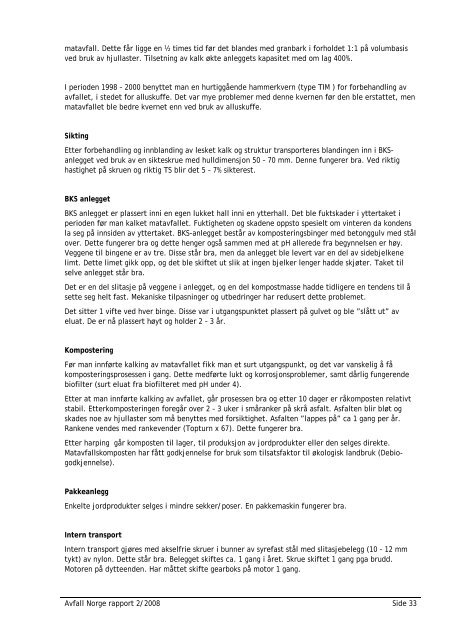 Avfall Norge rapport 2-2008 Anbefalte konstruksjonsmaterialer for ...