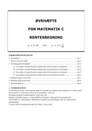 ØVEHÆFTE FOR MATEMATIK C RENTESREGNING hvor a