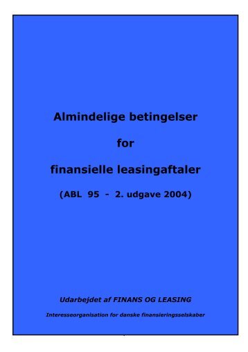 ABL95 almindelige betingelser for leasing - LandbrugsInfo
