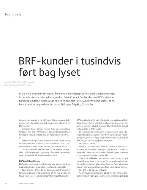 Slut med røgsignaler BRF-kunder ført bag lyset - Kreds Syd