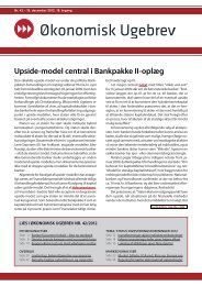 Upside-model central i Bankpakke II-oplæg - Økonomisk Ugebrev