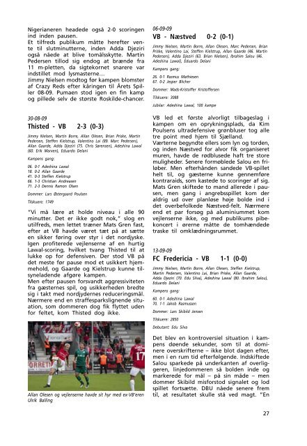 Årsskrift 2009 - Vejle Boldklub