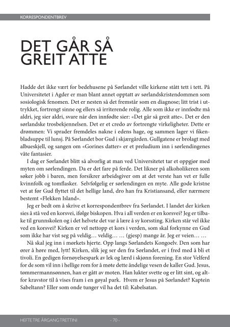 Nytt norsk kirkeblad nr 3-2011 - Det praktisk-teologiske seminar