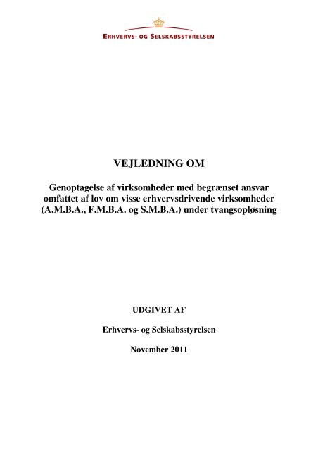 VEJLEDNING OM