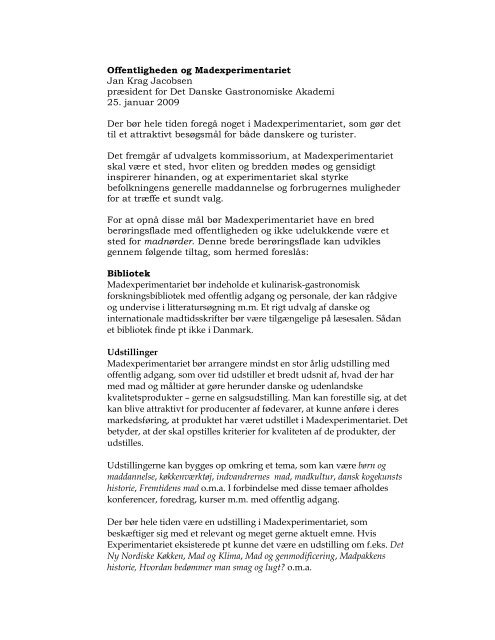 Offentligheden og Madexperimentariet v. Jan Kragh Jacobsen
