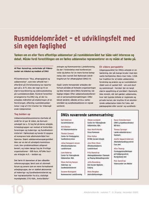 Konference om rusmiddel- uddannelser - Servicestyrelsen