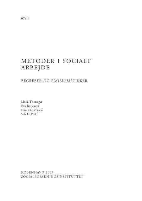 METODER I SOCIALT ARBEJDE - SFI