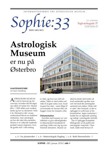 Sophie:33 - Astrologisk Museum