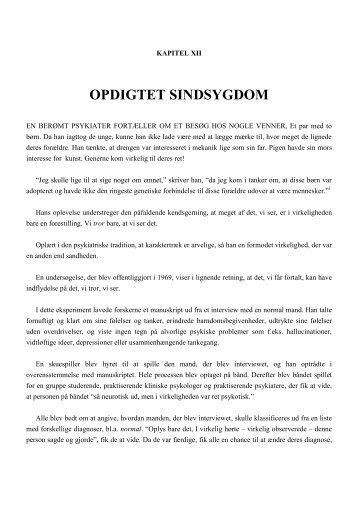 Kapitel 12: Opdigtet sindsygdom - MMK