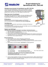 Brugervejledning for Mørtelblander MTL 2302-249 - Marlon