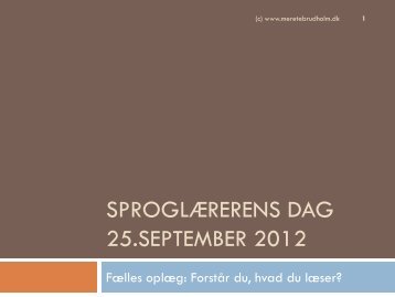 Forstår du, hvad du læser?
