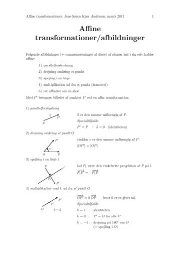 Affine transformationer/afbildninger - Georg Mohr-Konkurrencen