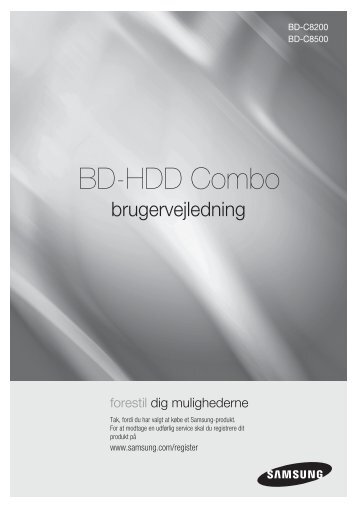 Betjeningsvejledning til Samsung BD-C8500 - Recordere.dk