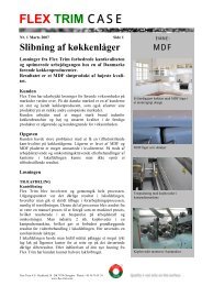 Slibning af køkkenlåger - Flex-Trim A/S