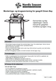 og brugsanvisning for gasgrill Green Bay - Nordic Season Products