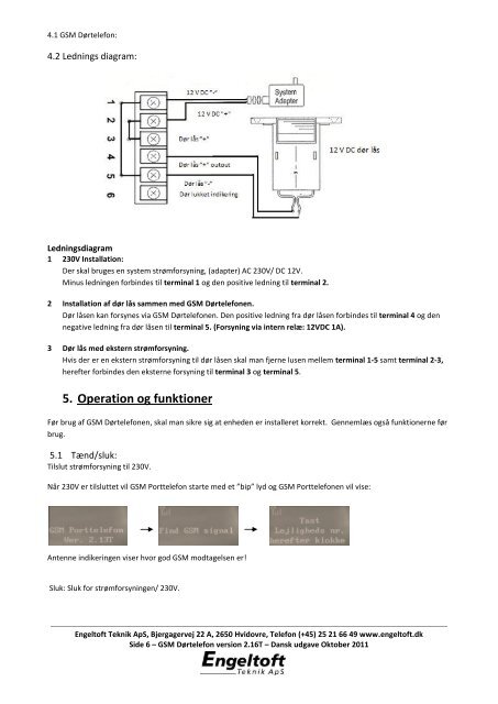 Manual GSM dørtelefon (2-16T) - Engeltoft Teknik ApS