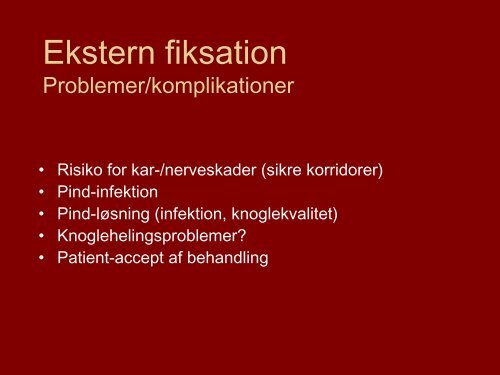 Ekstern fiksation