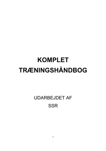 Træningskompendie udarbejdet af SSR.