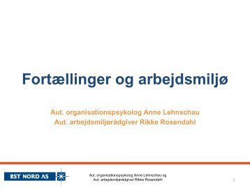 413: Fortællinger og arbejdsmiljø - Arbejdsmiljørådgiverne