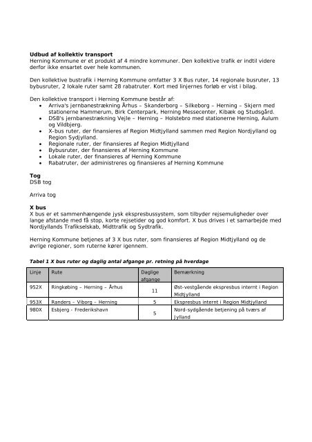 TRAFIKPLAN FOR HERNINg KOMMUNE - Midttrafik