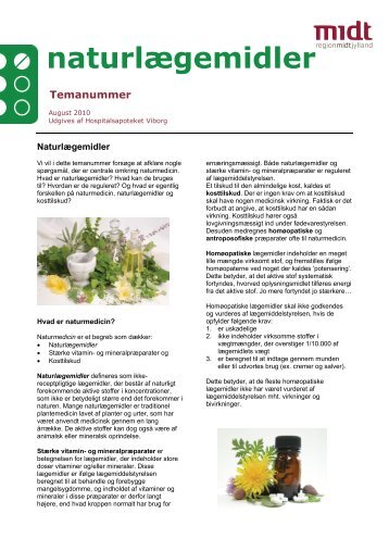 Naturlægemidler.pdf (1,4 MB) - Hospitalsenhed Midt
