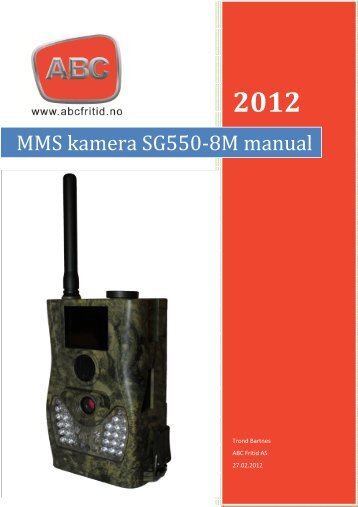 MMS kamera SG550-8M manual - ABC Fritid