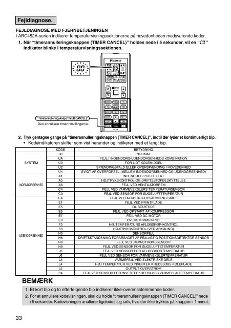 Daikin FTXL-20-25-35G-2V1B Betjeningsvejledning