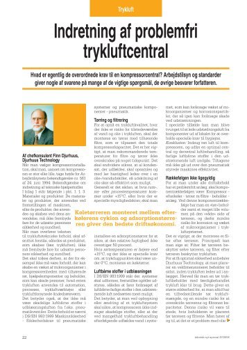 Indretning af problemfri tryluftcentral Teknisk nyt 47/2006 - Djurhuus ...